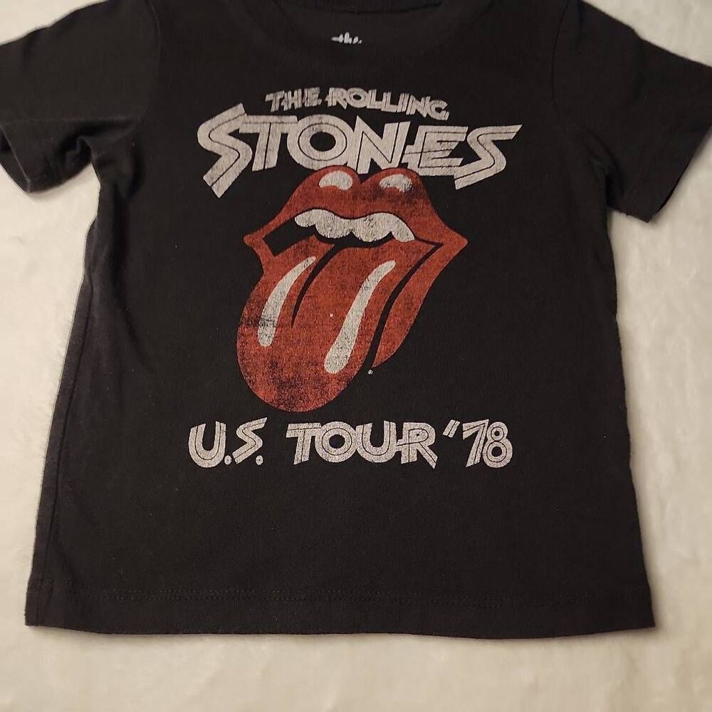 The Rolling Stones U.S. Tour 78 Black Tshirt With Graphic Toddler Size 2t